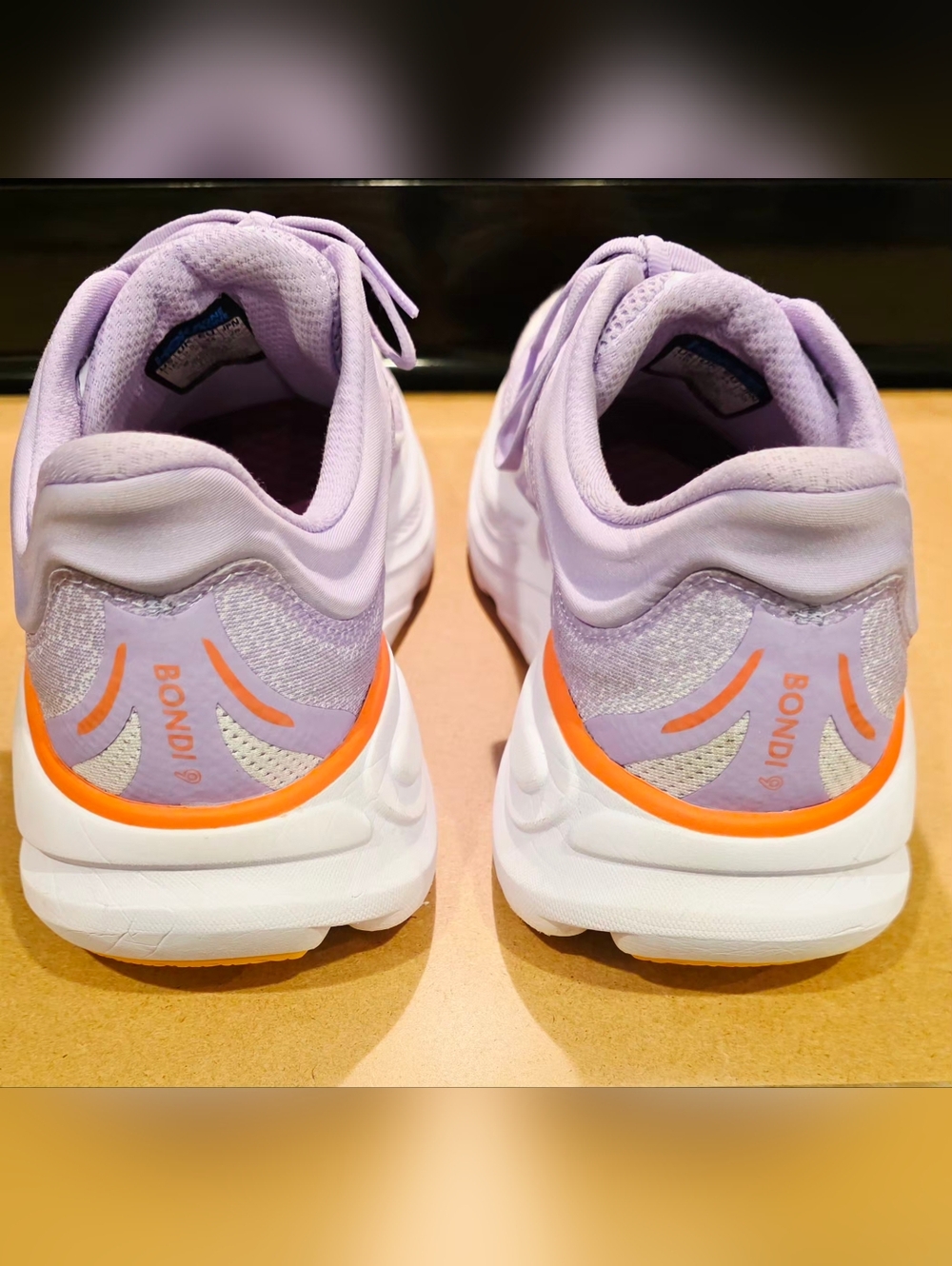 ​HOKA Bondi 9 Women’s Size 11B Lavender / Orange - Worn Twice! - Picture 2 of 7